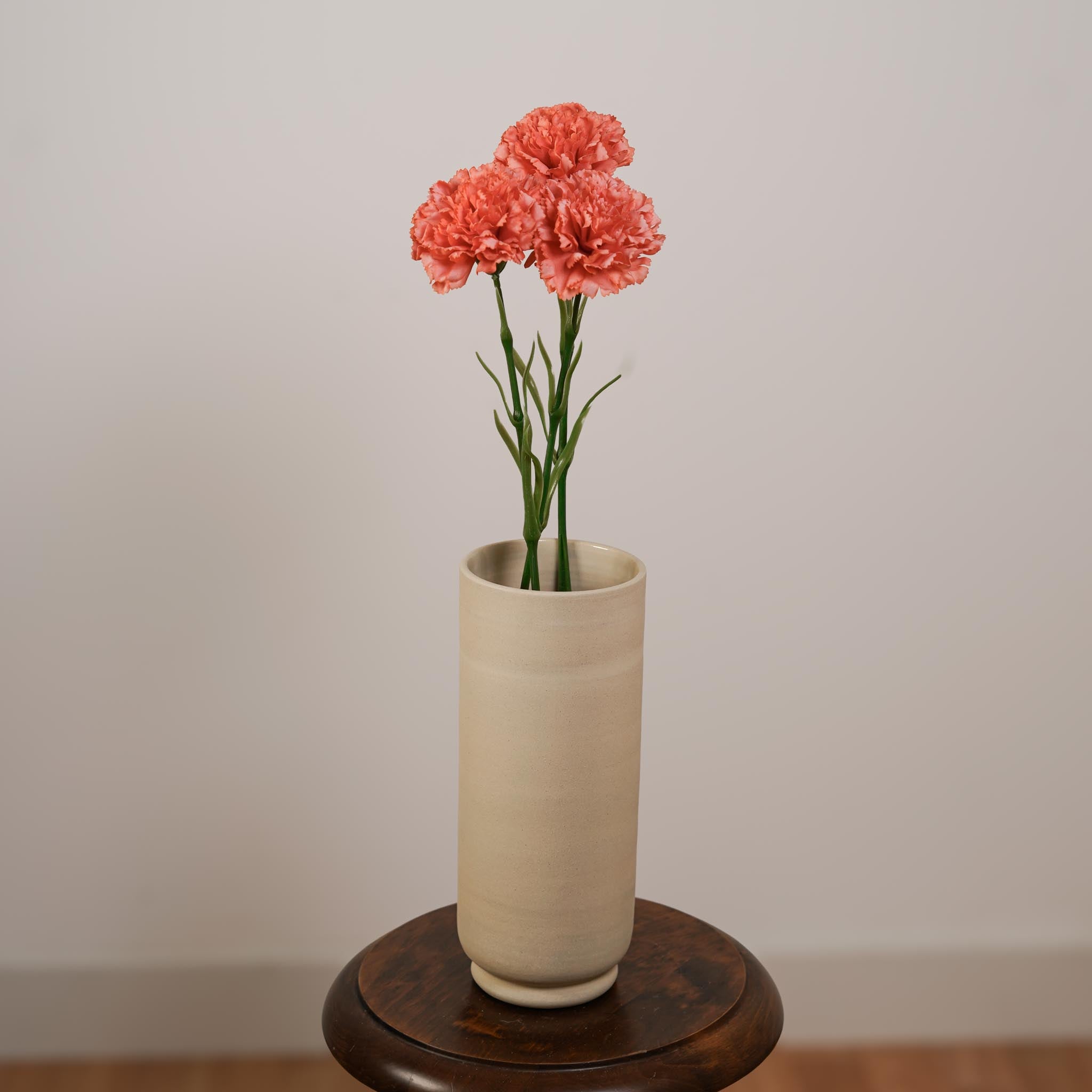Flowrette Oeillet artificiel corail tige x1 toucher naturel