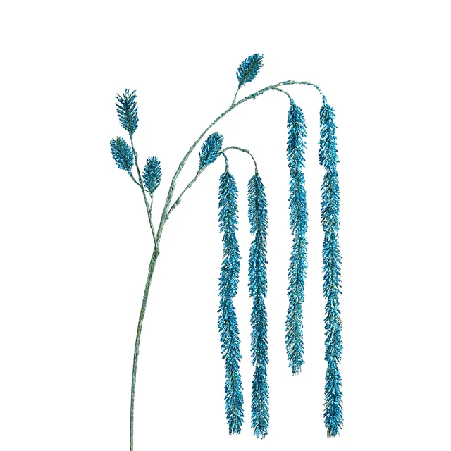 Sia Home Izia branche de pin pailletée bleue 172 cm