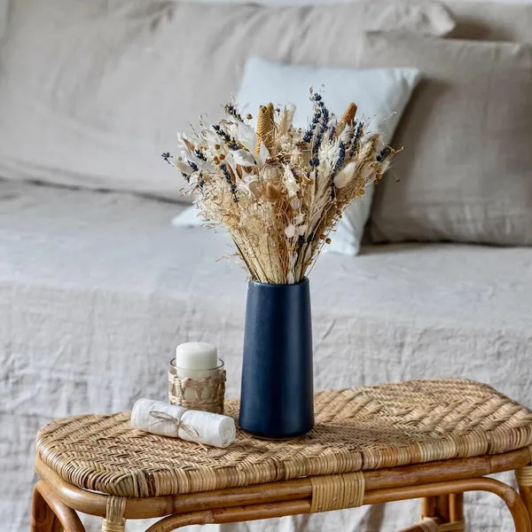Flowrette Goberlote vase grès bleu nuit mat