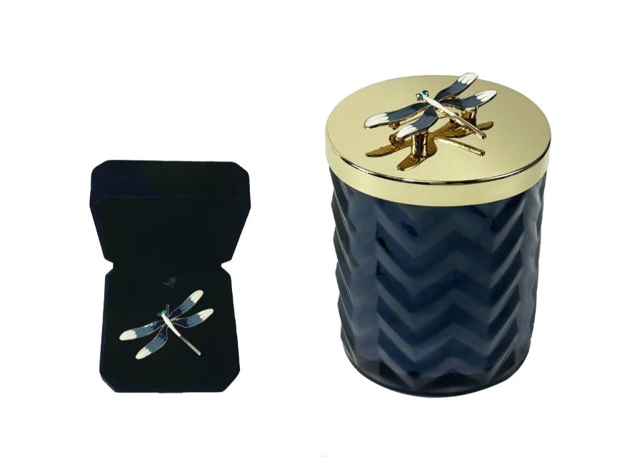 Côte Noire Herringbone HCG05 bougie Eau de Vie 600g bleue