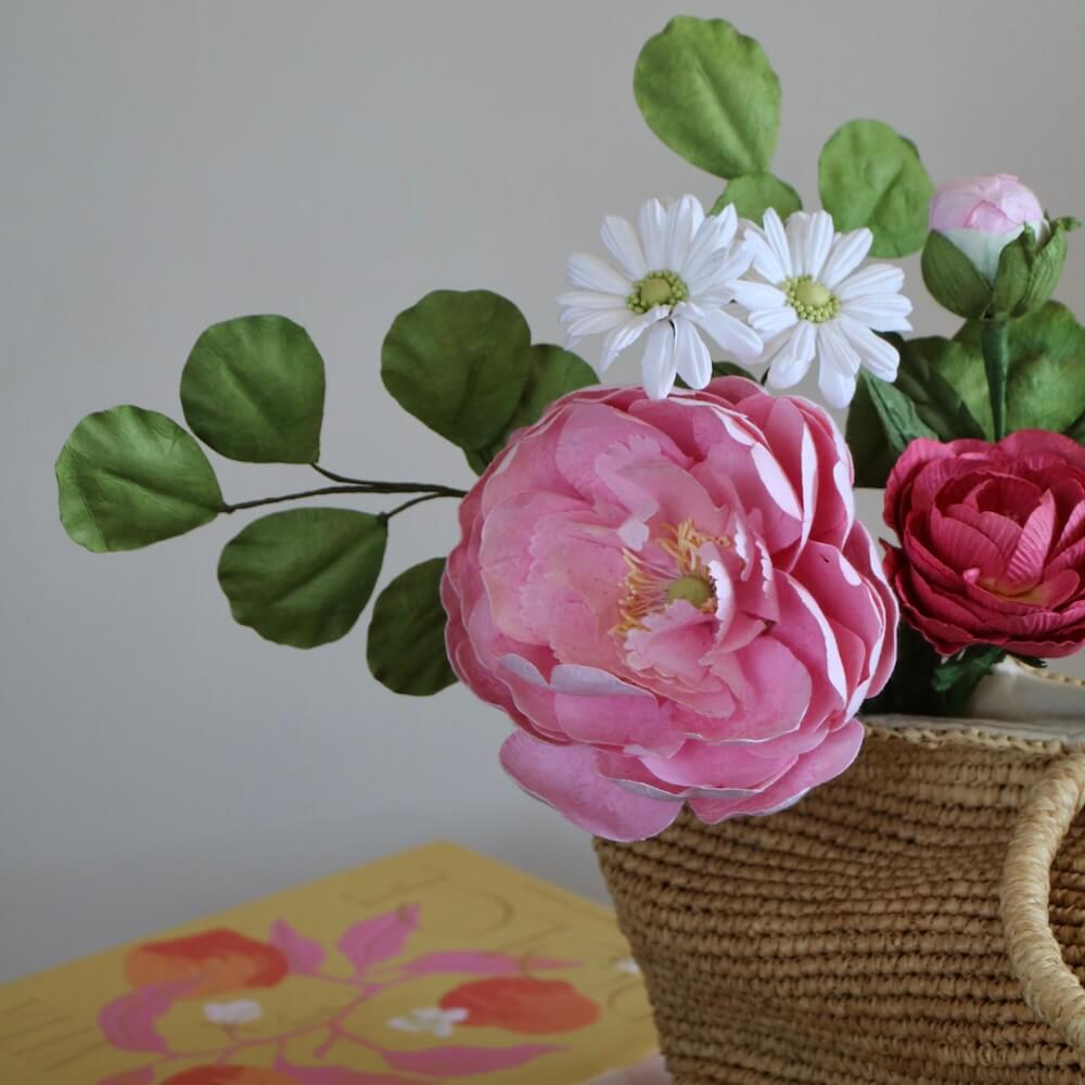 Flowrette Buonarroti bouquet fleurs en papier rose
