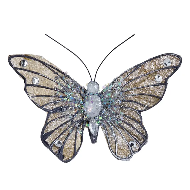 Sia Home Clip Papillon 9 cm suspension Noël doré