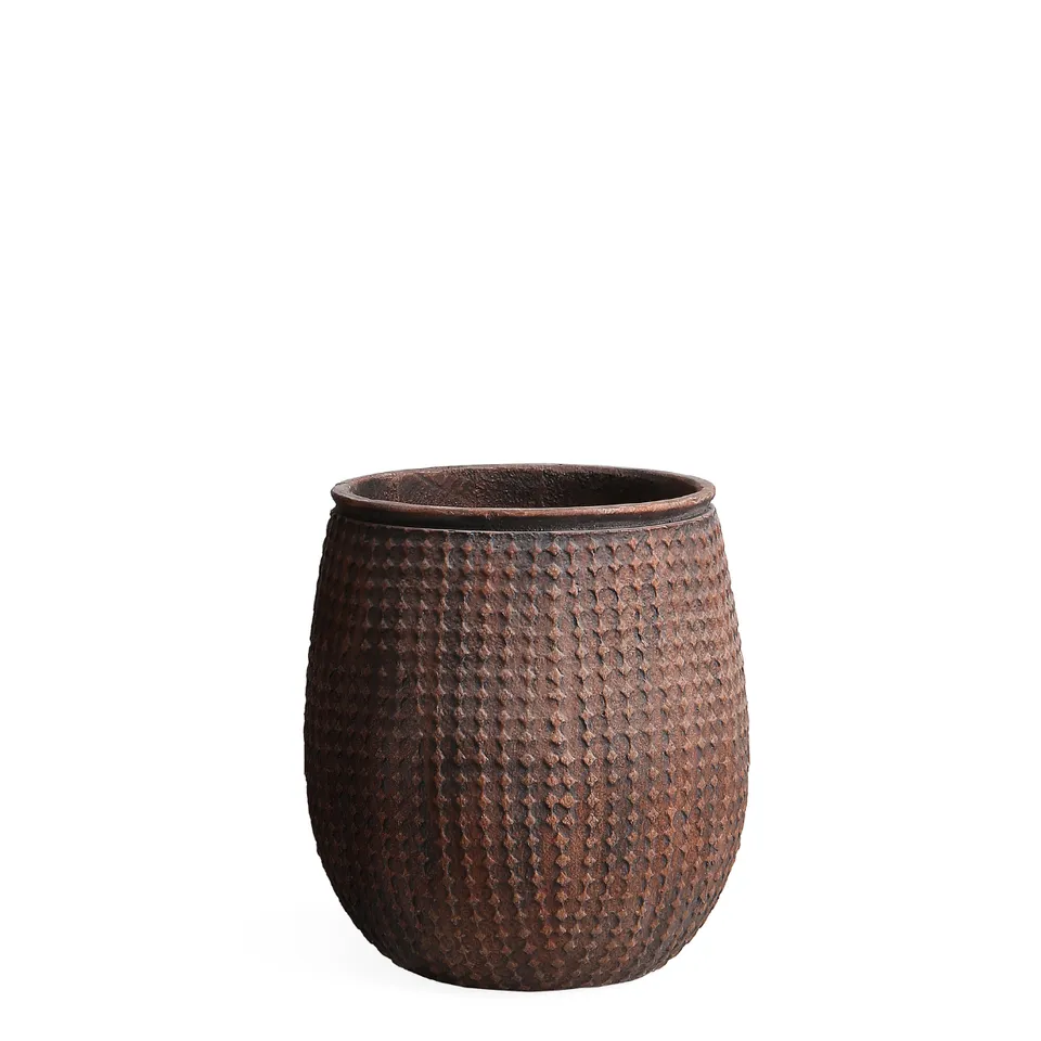 Sia Home Zen cache-pot rouge 38 cm losanges
