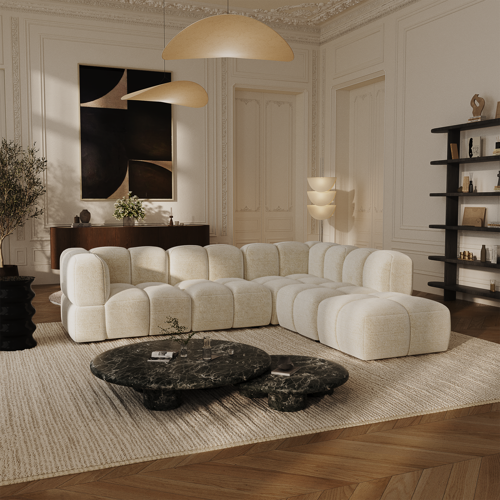 Sia Home Nubi Angle Droit canapé modulable 7 places