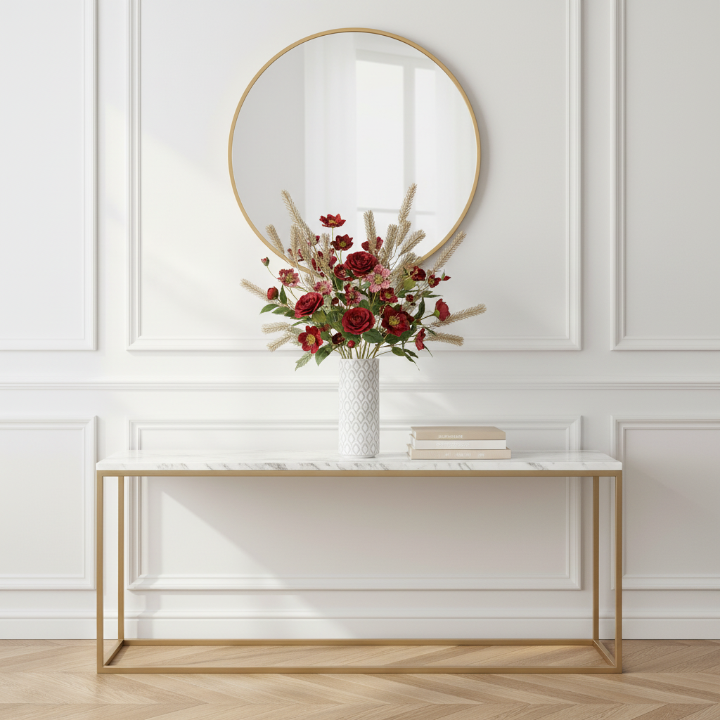 Sia Home Helleborus Tige Rose Noël 75 cm Rouge