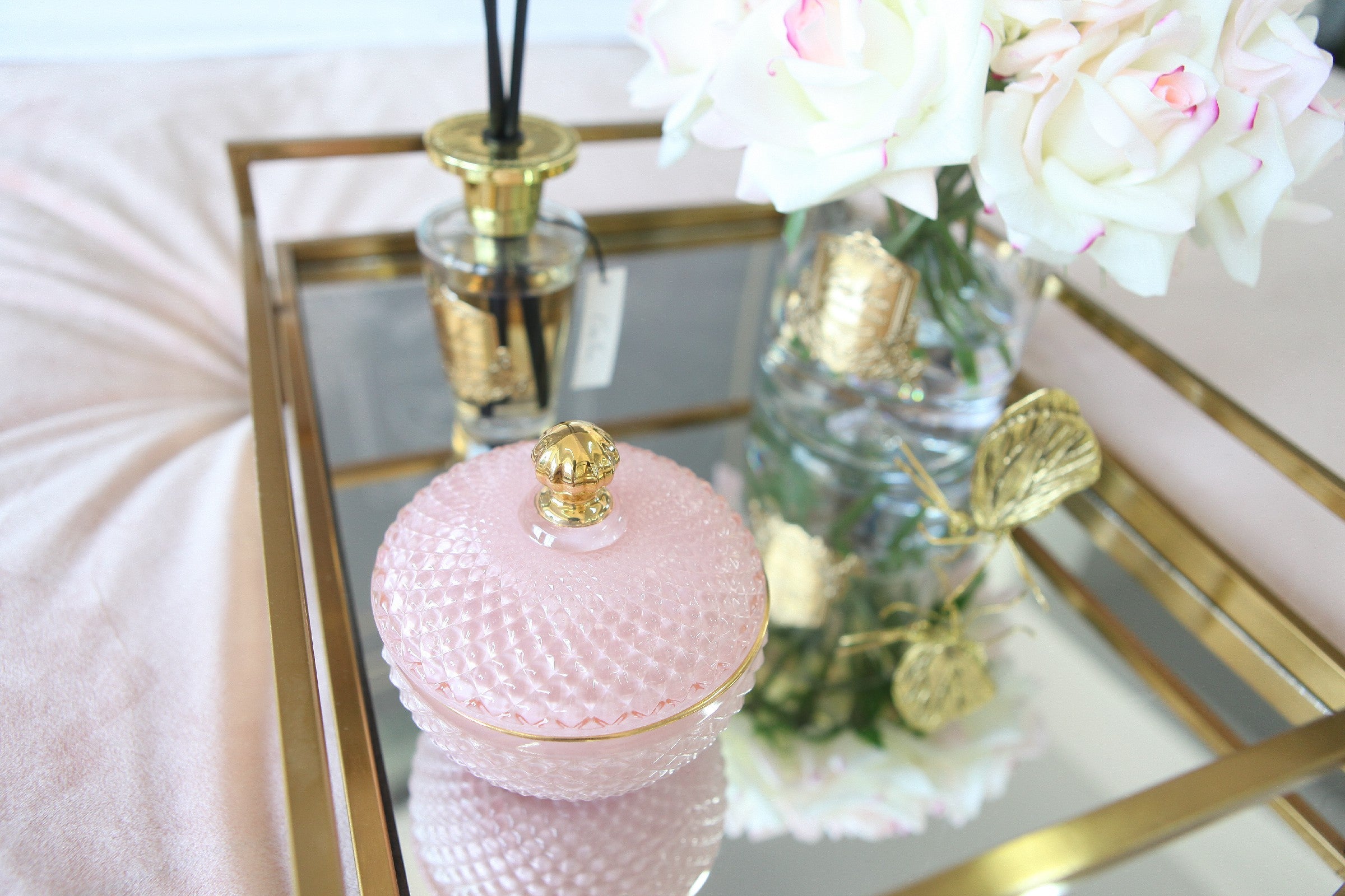 Côte Noire Art Deco GML30002 bougie Pink Champagne rose 300g