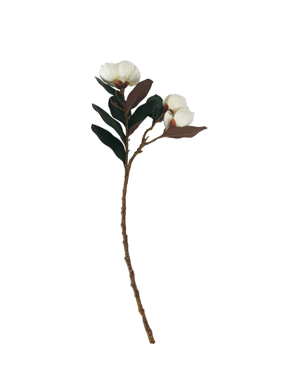 Côte Noire LOM01 tige magnolia artificiel blanc 80 cm