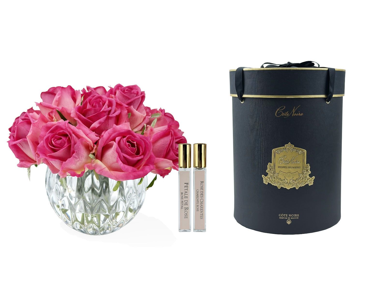 Côte Noire Grand Bouquet rond boutons rose magenta RRB07