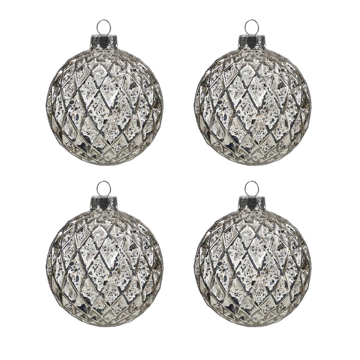 Sia Boules et suspensions coffret 4 boules 8 cm doré