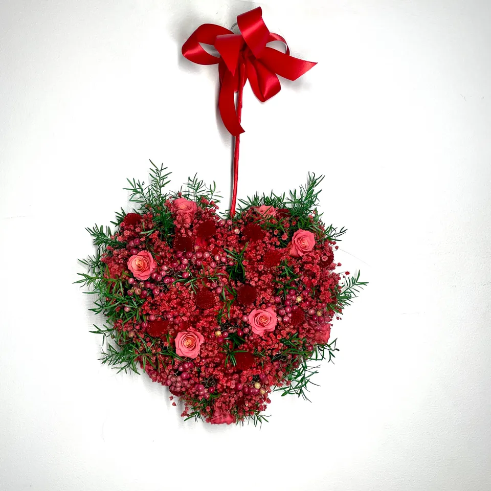 Ateliers Ouchamp Boîtes Villa Cœur-de-Vey box fleurie rose rouge 14 cm
