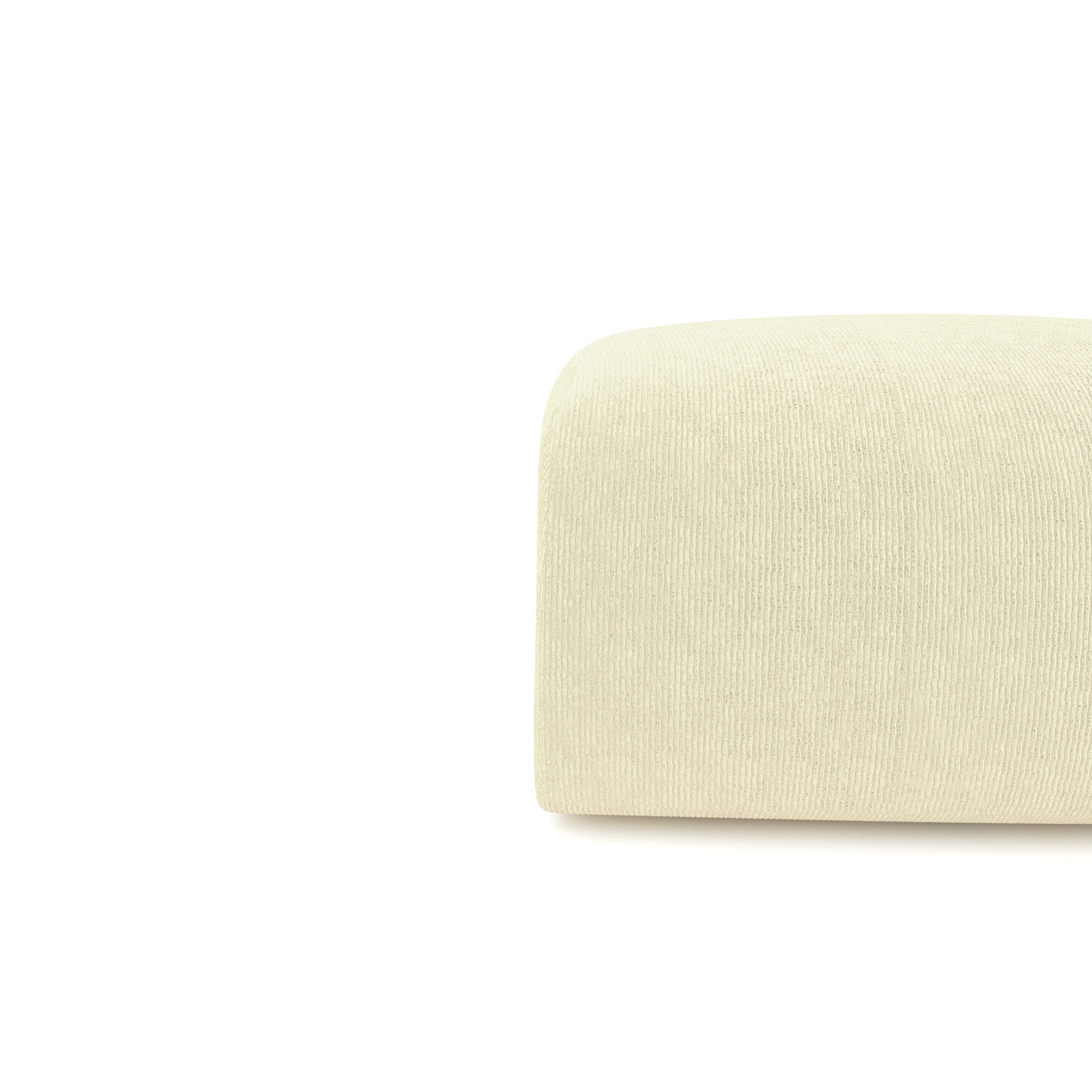 Sia Home Myra pouf beige tissu arrondi
