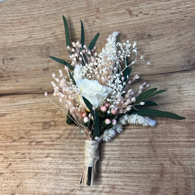 Ateliers Ouchamp Boutonnières Villa Dupont boutonnière rose 10cm