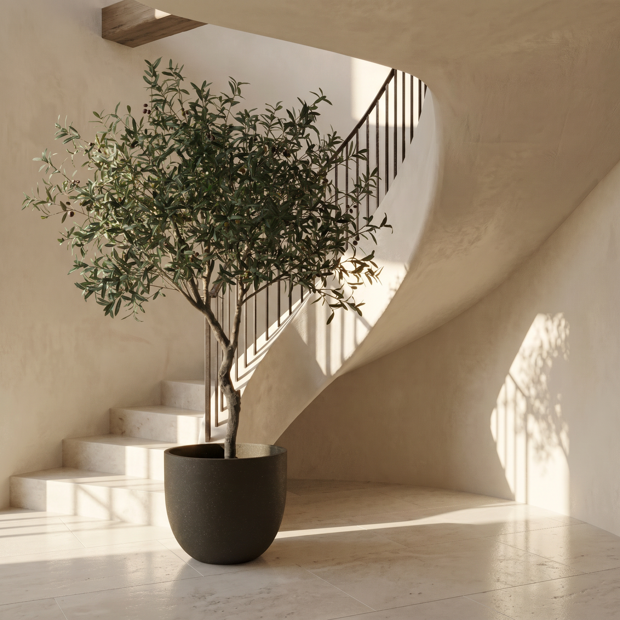 Sia Home Olivier arbre artificiel en pot vert 210 cm