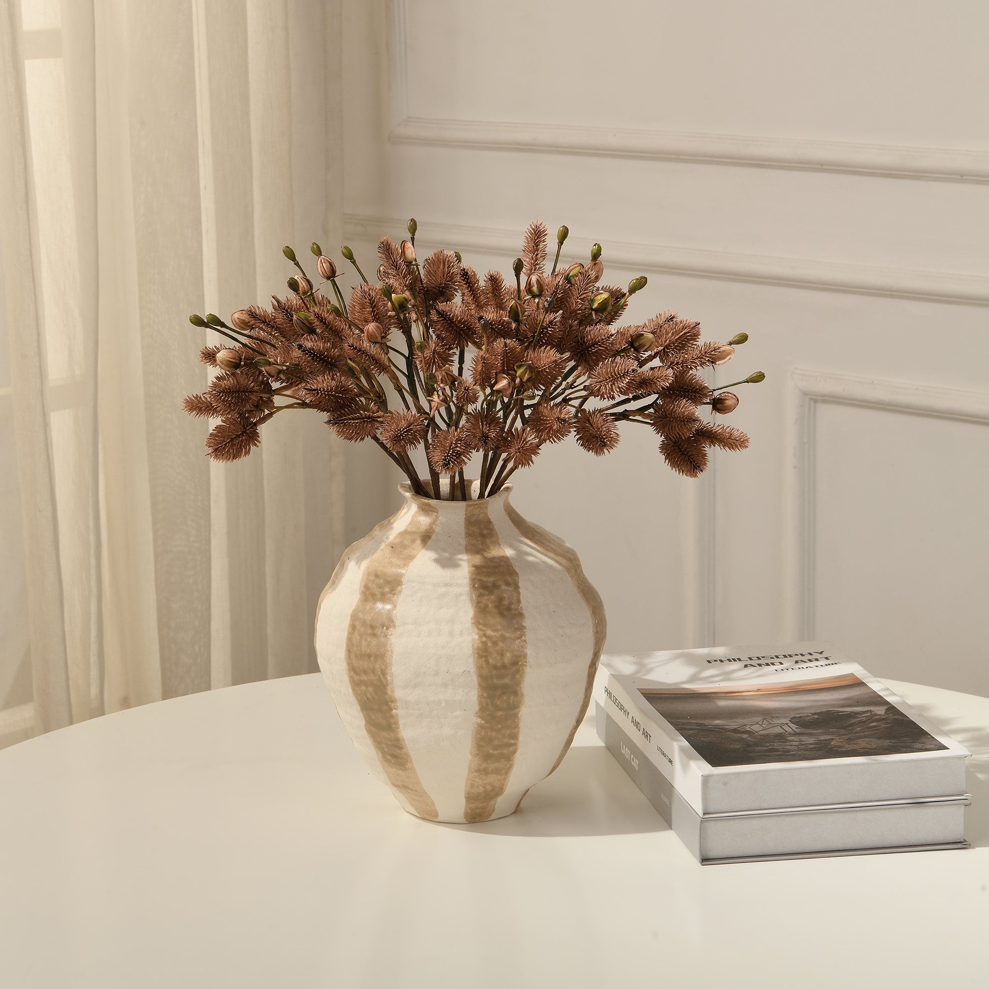 Sia Bouquets Artificiels Chardon bouquet marron 40 cm