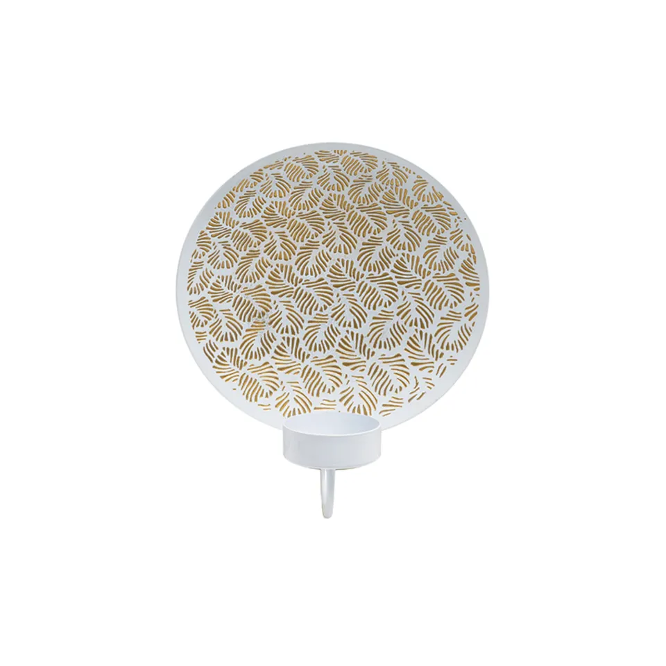 Sia Samba porte-bougie mural blanc fer 17 cm