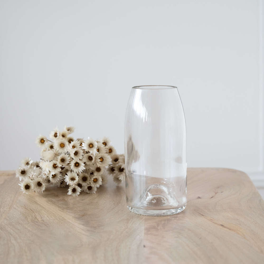 Flowrette Vase bulle transparent verre recyclé bouteille