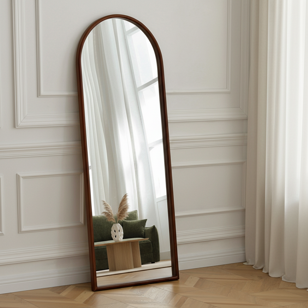 Sia Home Melin miroir arche marron 65x170 cm