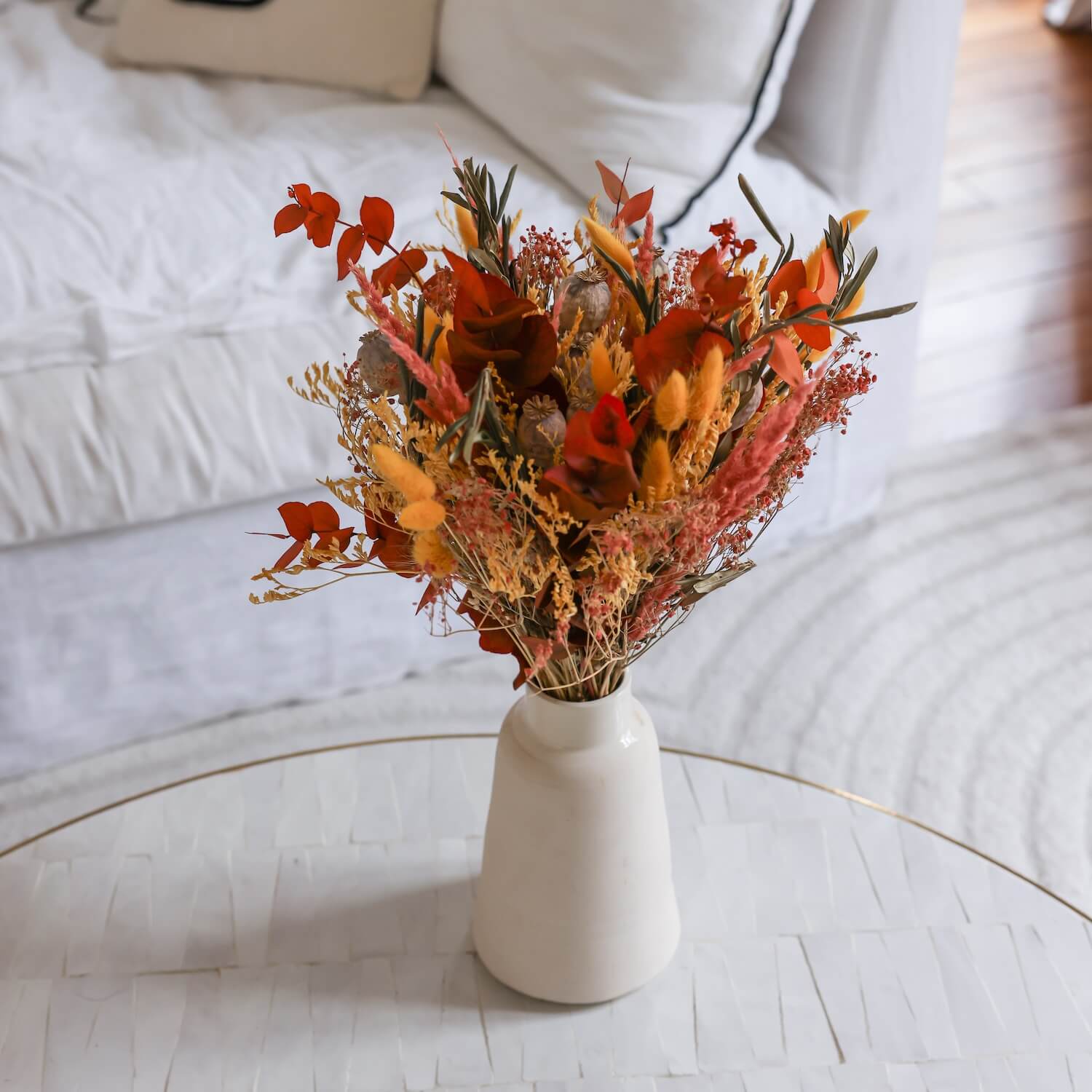 Flowrette Louis bouquet fleurs séchées S orange