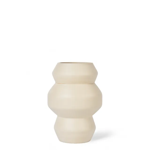 Sia Home Totem 25 cm vase blanc en verre mat