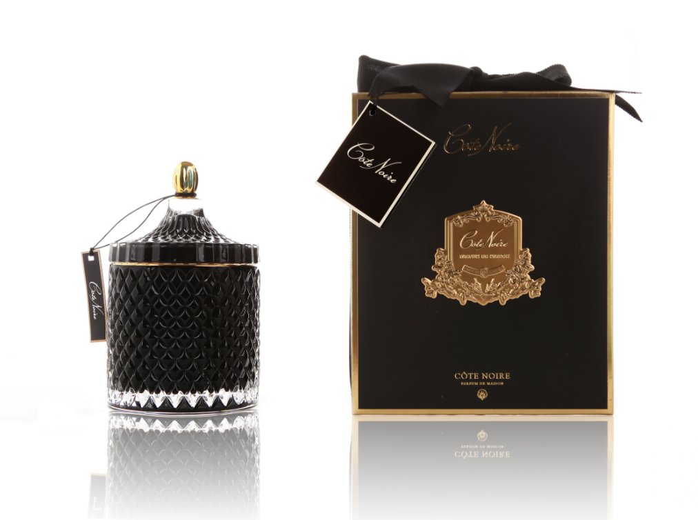 Côte Noire Art Deco bougie Queen of the Night 600g noir or
