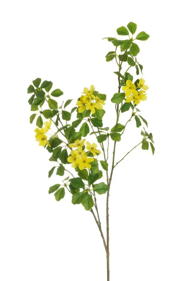Feuillazur Rungis Branche Oxalis fleur 107cm jaune