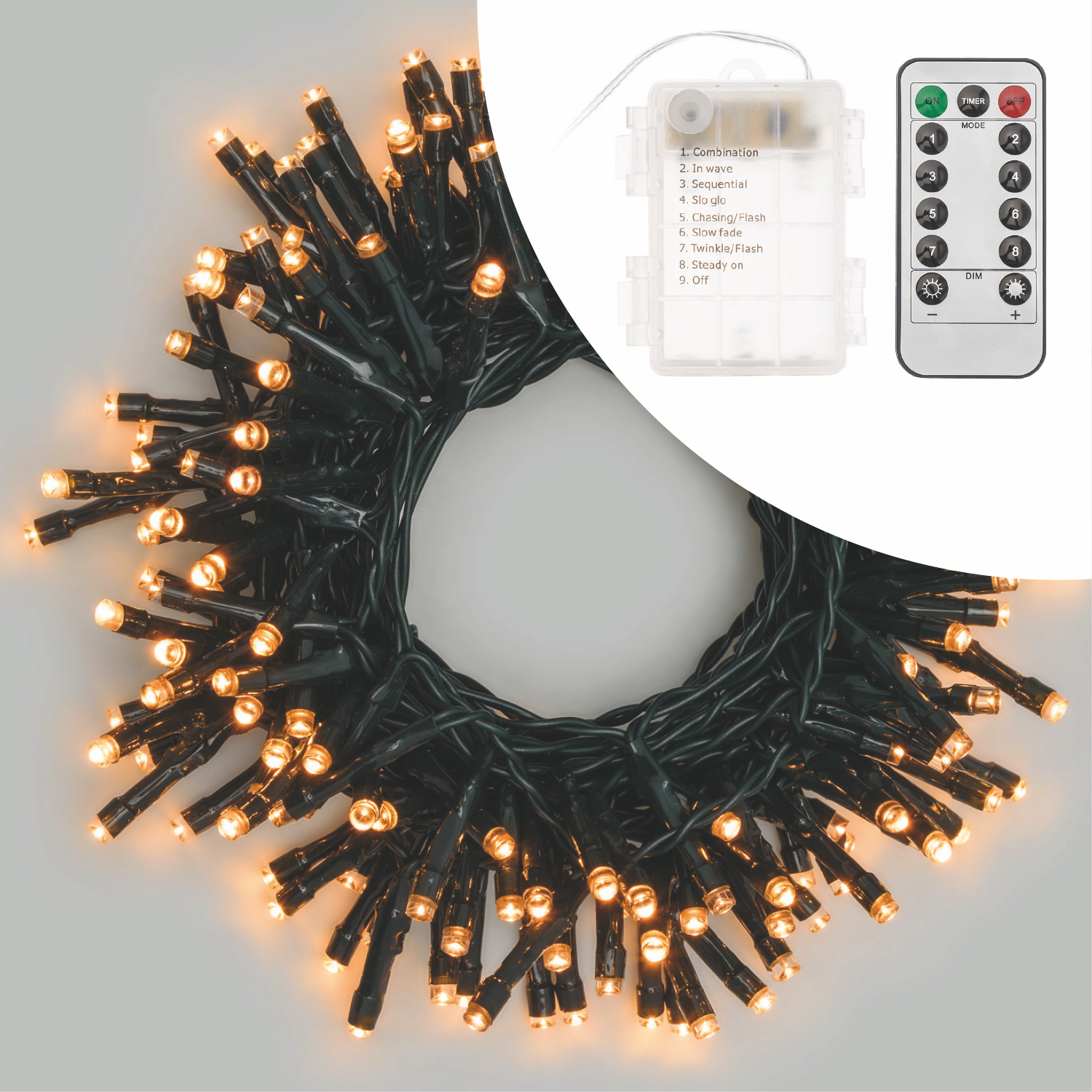 Feuillazur Rungis TL-IR Guirlande 300 LED blanc froid 12 m