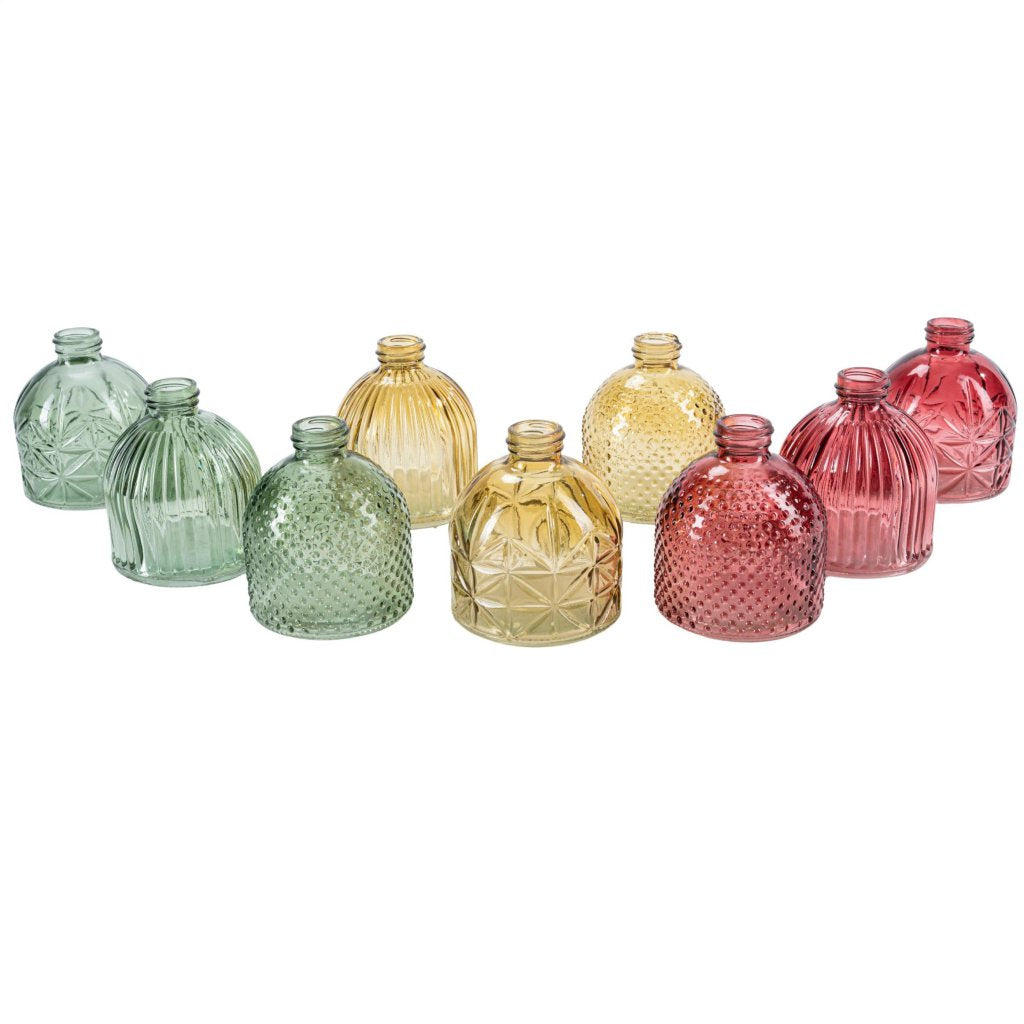 Feuillazur Rungis vase bouteille verre vert 5x16cm