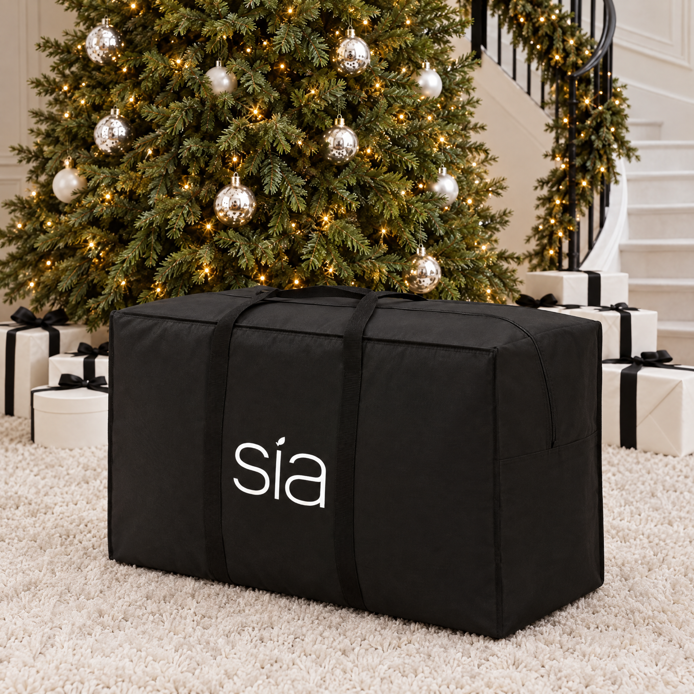 Sia Home Fluffy Sapin de Noël lumineux vert 150 cm