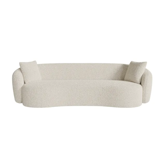 Sia Home Céline canapé droit beige courbes arrondies