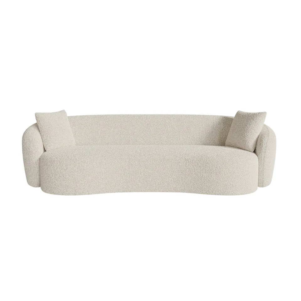 Sia Home Céline canapé droit beige courbes arrondies