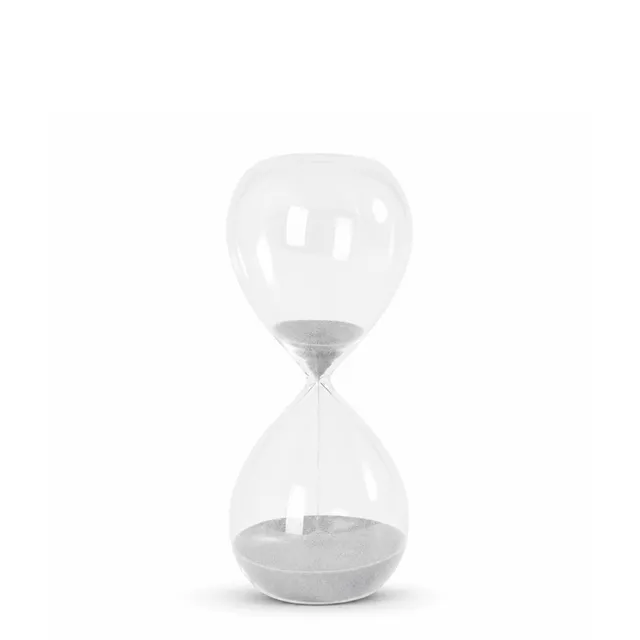 Sia Home sablier gris verre 20 cm sable quartz