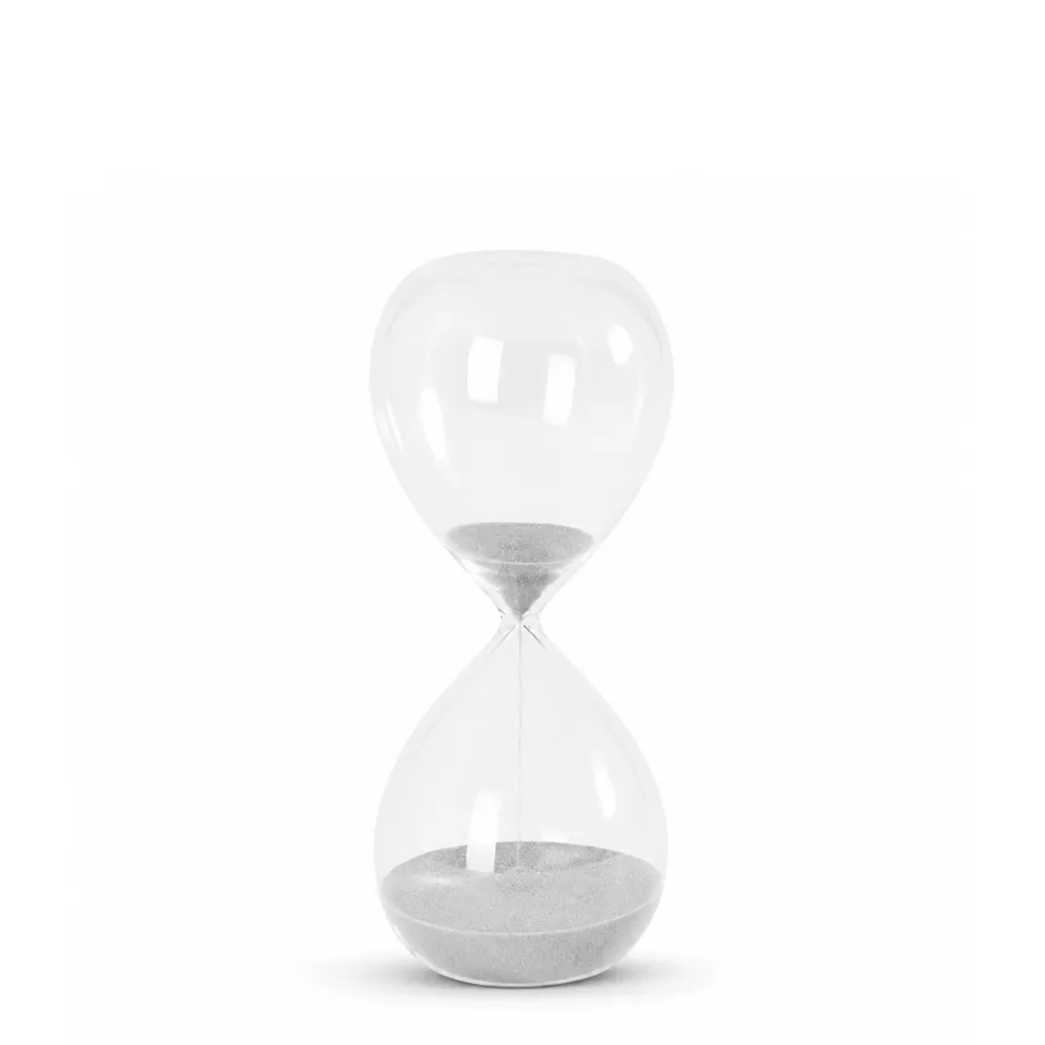 Sia Home sablier gris verre 20 cm sable quartz
