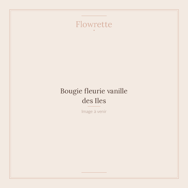 Flowrette Bougie Fleur Vanille des Îles Cire Soja Pot Céramique
