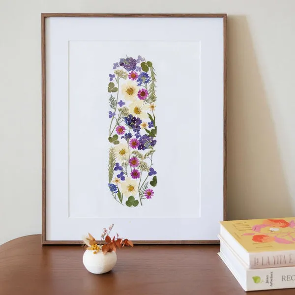 Flowrette Herbier Summer Bouquet A3 Fleurs Pressées Sans Cadre