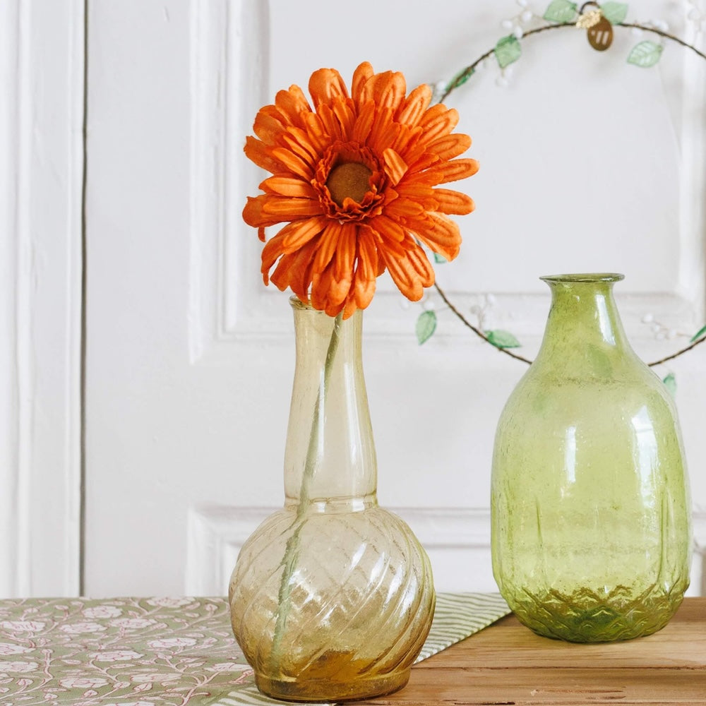 Flowrette Fleurs en papier gerbera orange fleur x1