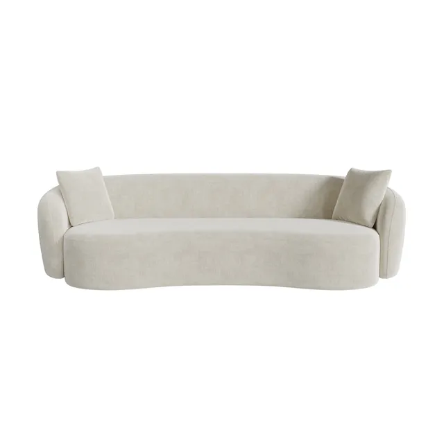 Sia Home Céline canapé crème courbes arrondies
