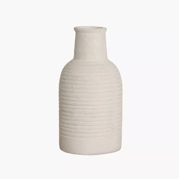 Flowrette Dausa vase papier mâché beige 12x12x23,5 cm