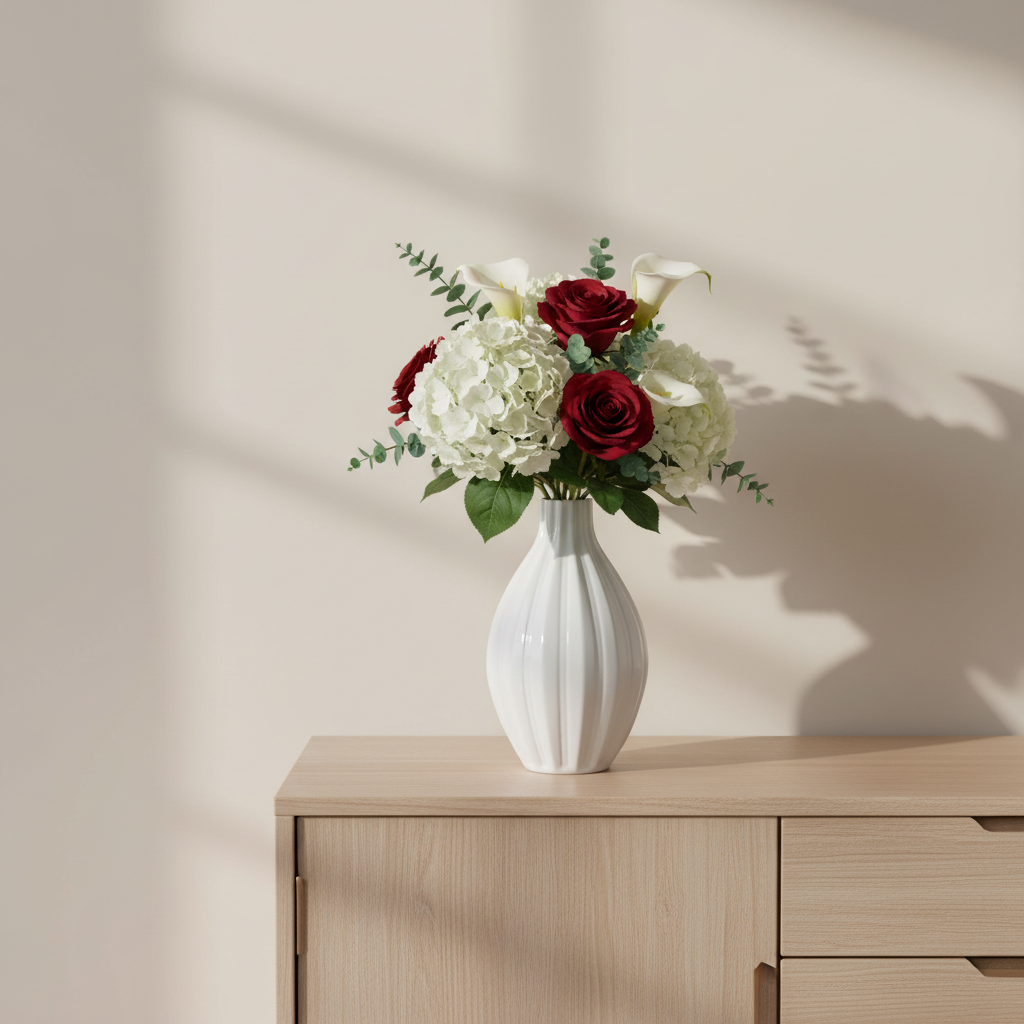 Sia Home Vase Savan vase métal noir 37 cm 21 cm