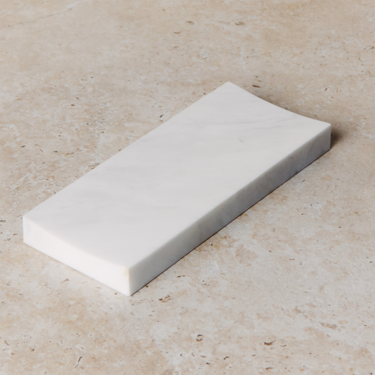 Sia Home Rangements Vide-poche Office coupelle marbre blanc