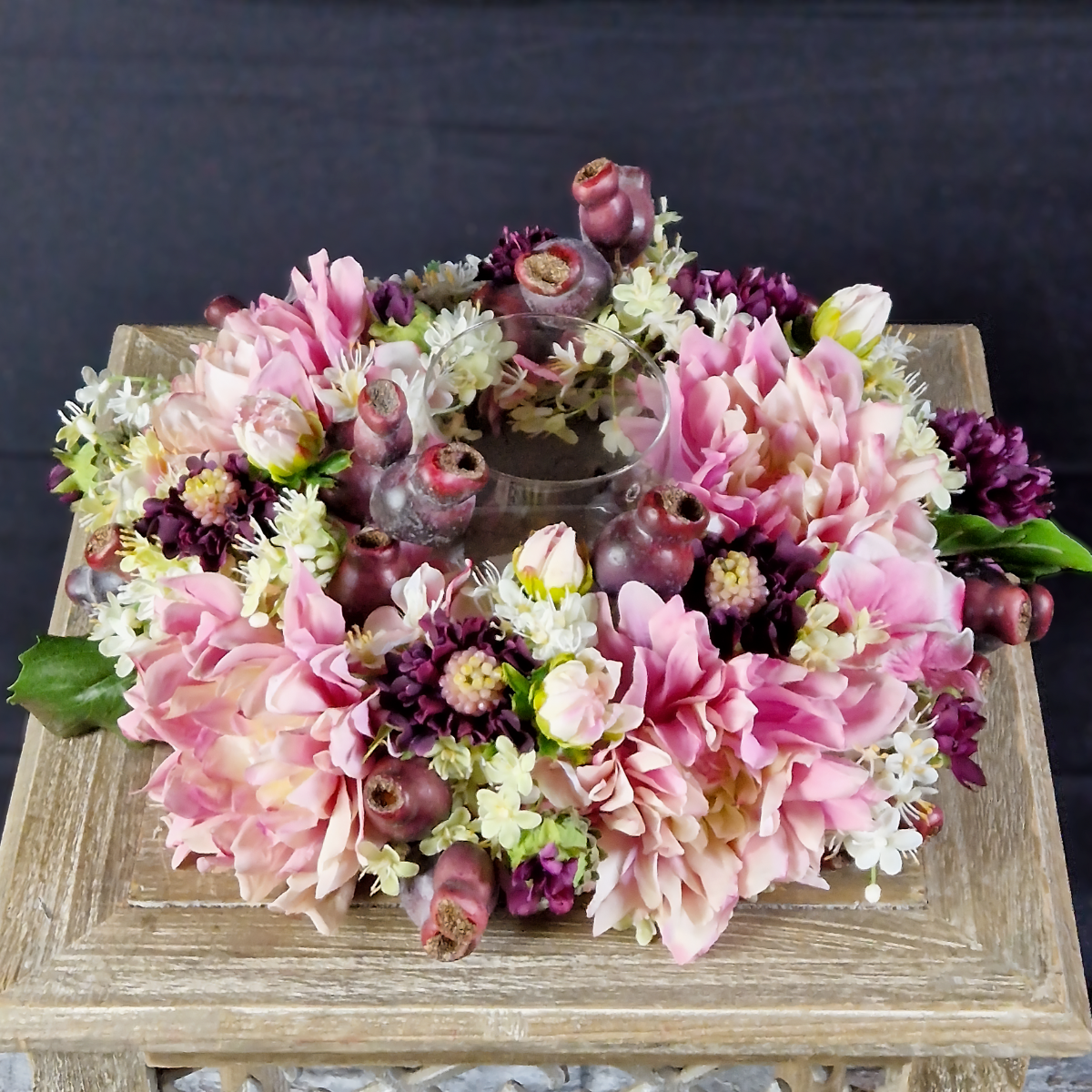 Sia Scabiosa tige fleur artificielle 59 cm blanc