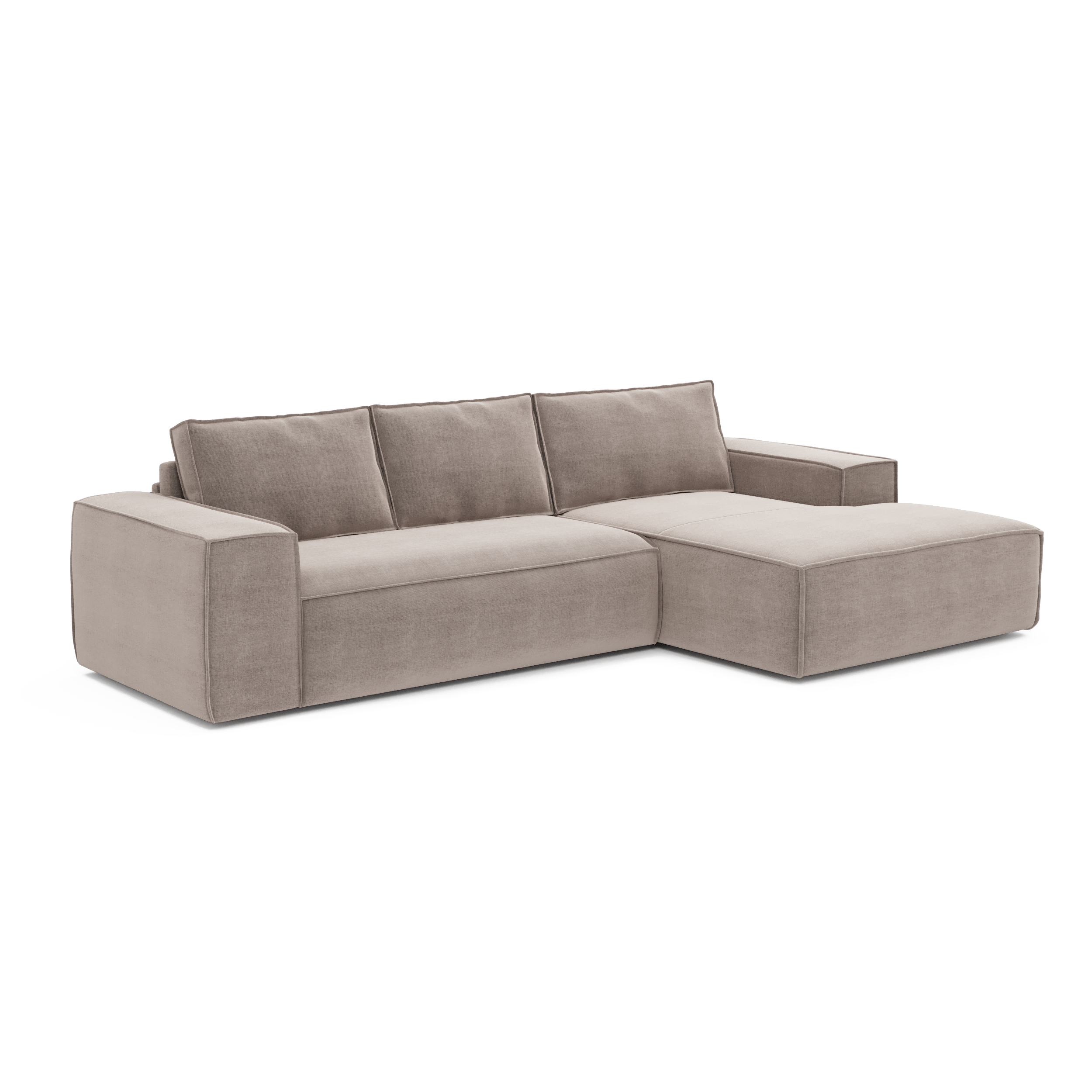 Sia Joan canapé convertible angle droit bleu paon matelas