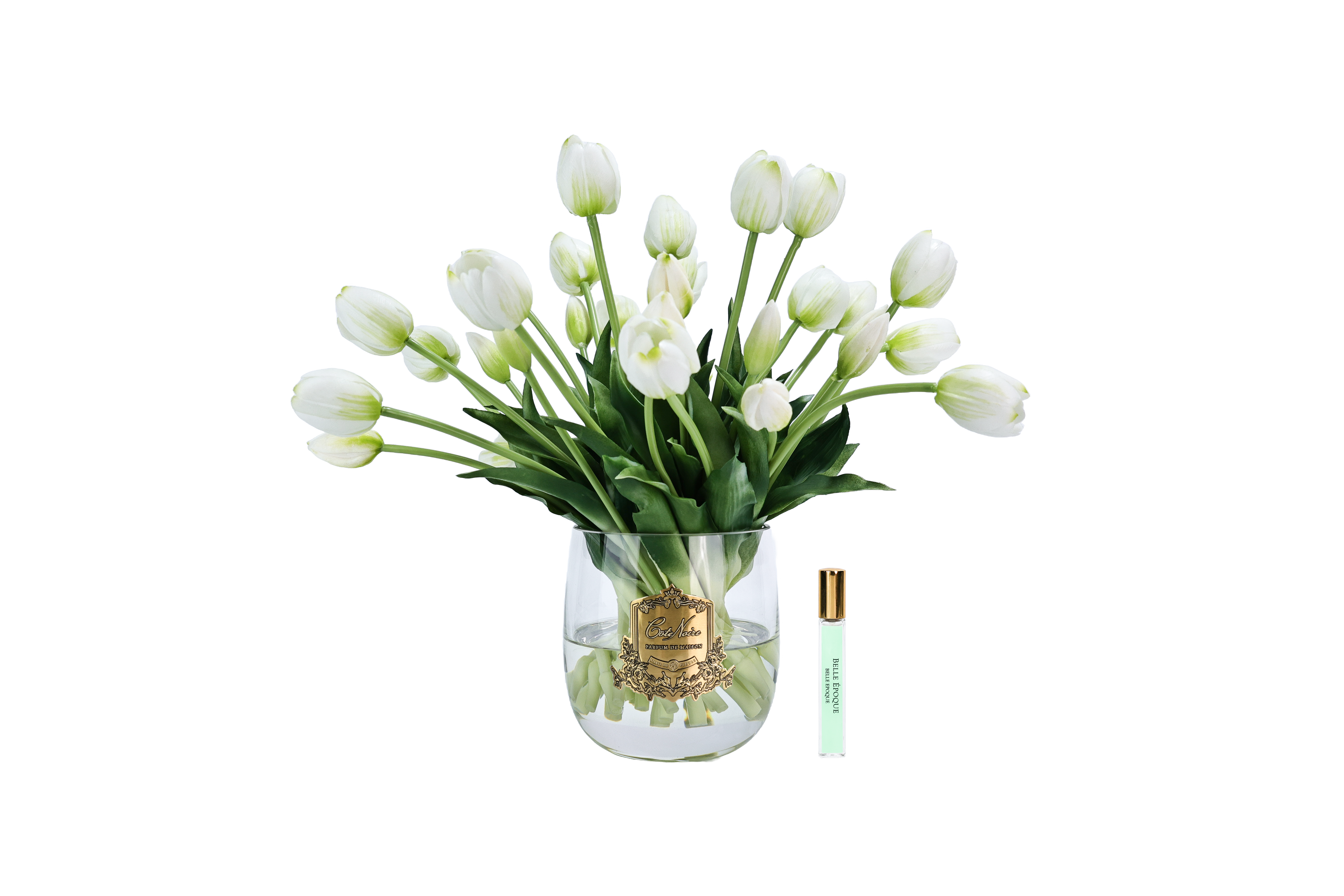 Côte Noire Heritage Tulips HT01 fleurs parfumées blanches vase