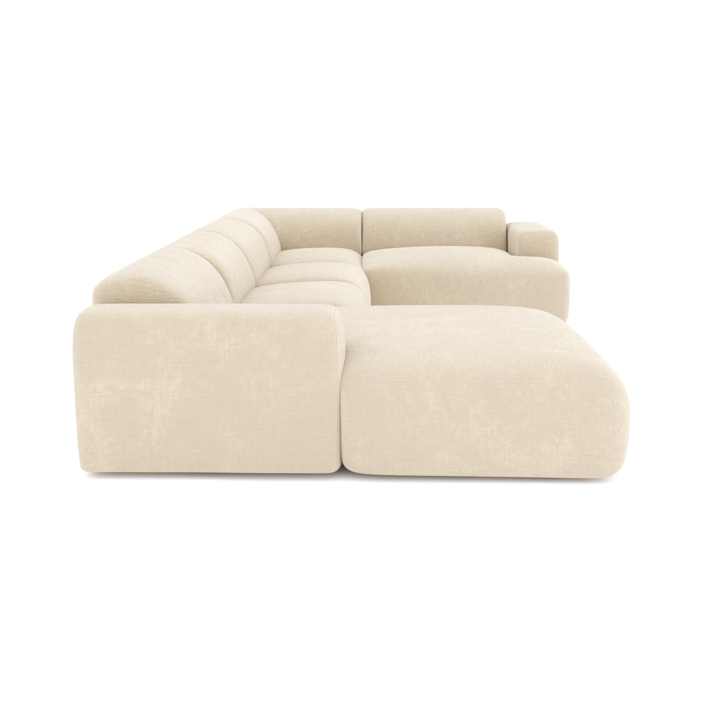 Sia Myra canapé panoramique angle gauche crème tissu