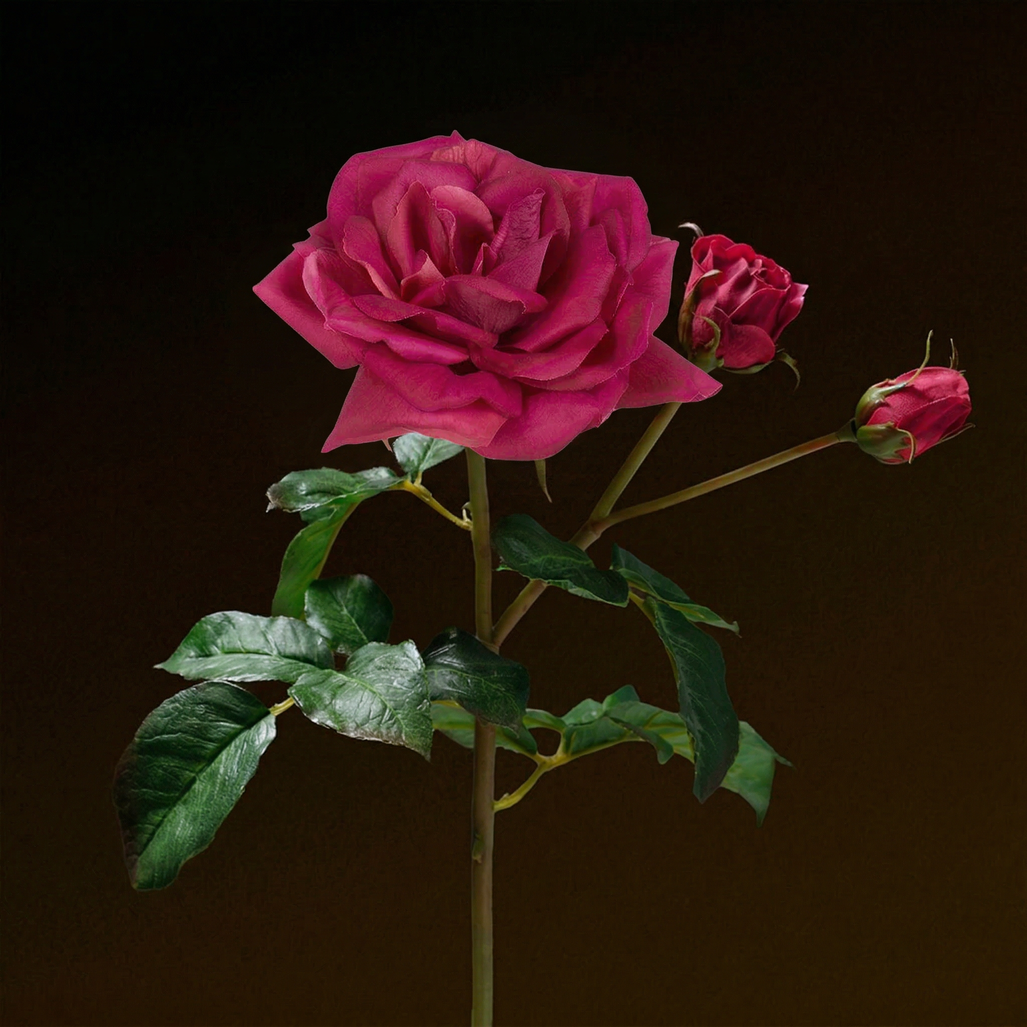 Sia Rose Premium tige artificielle framboise 50 cm