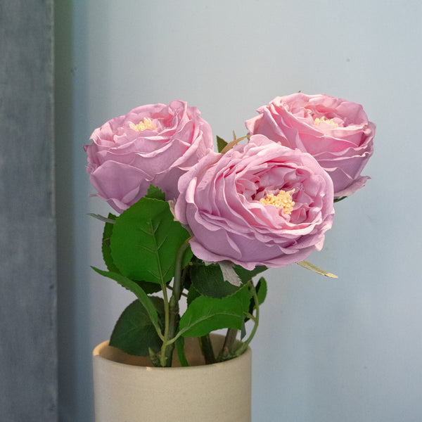 Flowrette Real Touch rose artificielle mauve