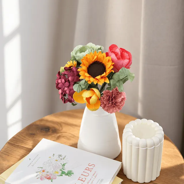 Flowrette Turner bouquet fleurs en papier jaune