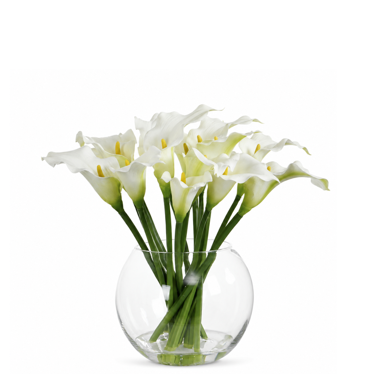 Sia Home Arums composition artificielle vase blanc 45 cm