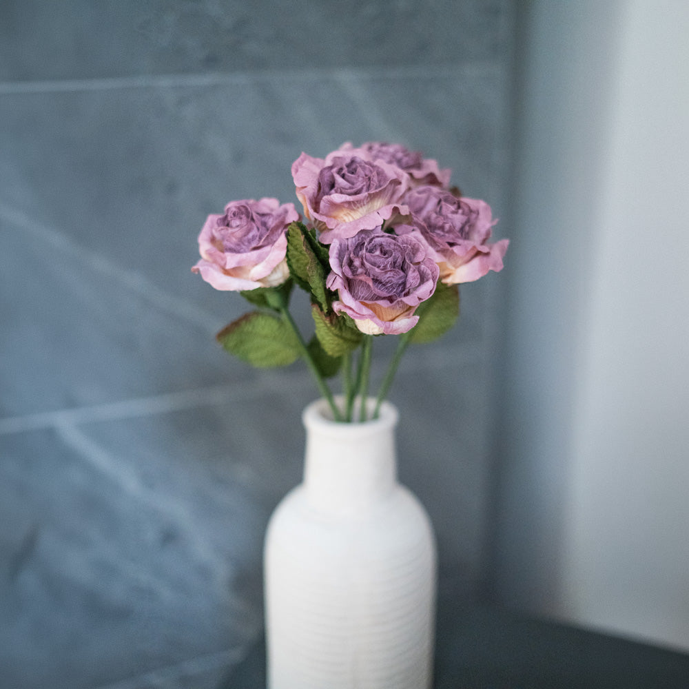 Flowrette Rose Lady fleur papier violette x1