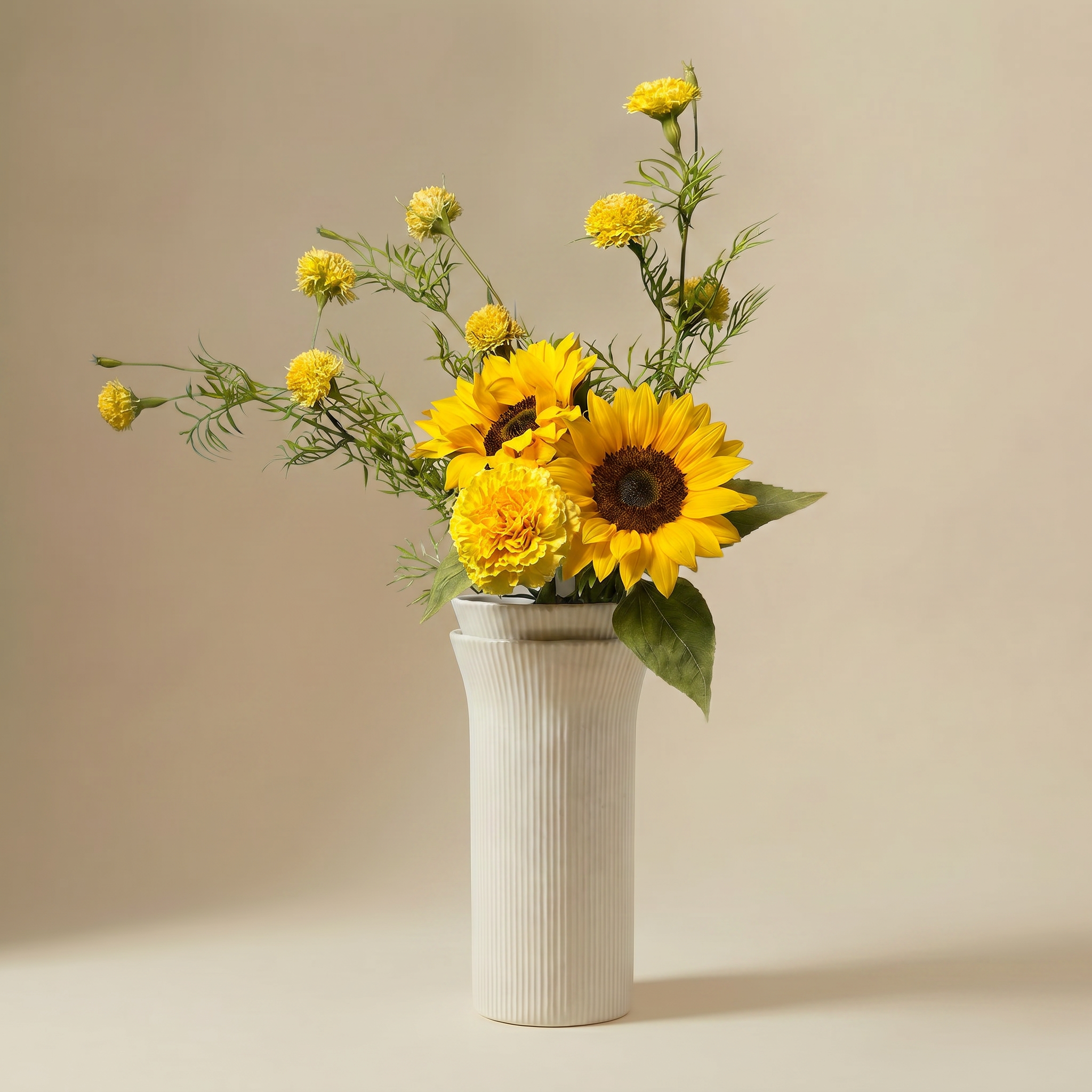Sia Home Tournesols jaunes bouquet artificiel 5 tiges 78 cm