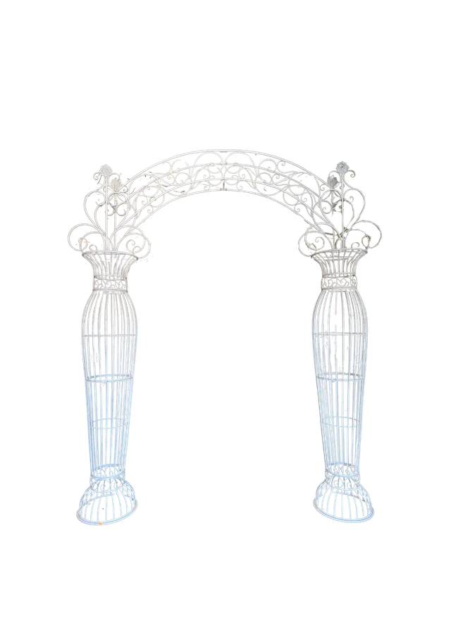 Feuillazur Médicis rouille vase verre 31x31x39 cm